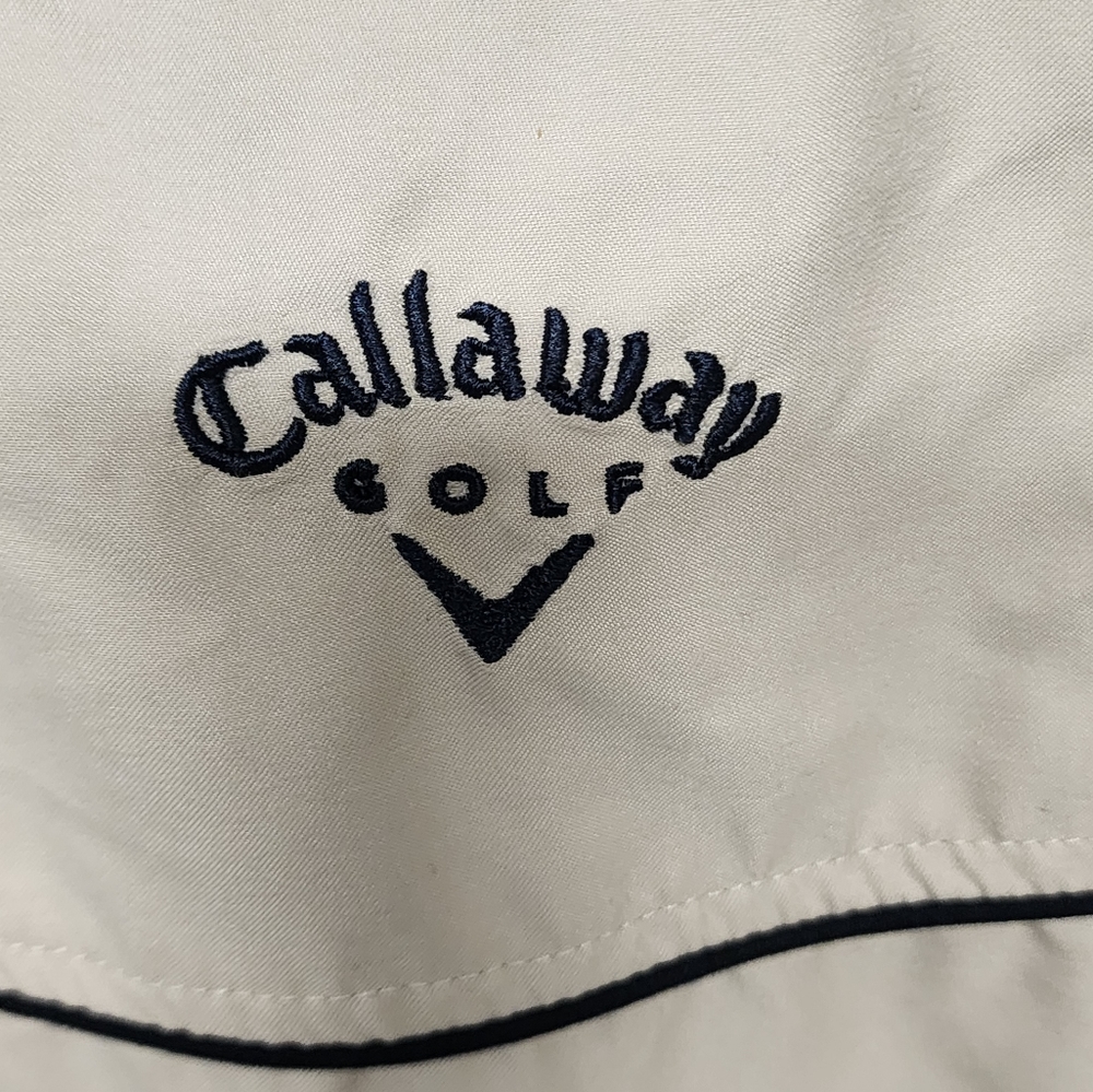 Callaway Golf Sport Men's Large Beige Long Sleeve Pullover Windbreaker - Picture 5 of 9